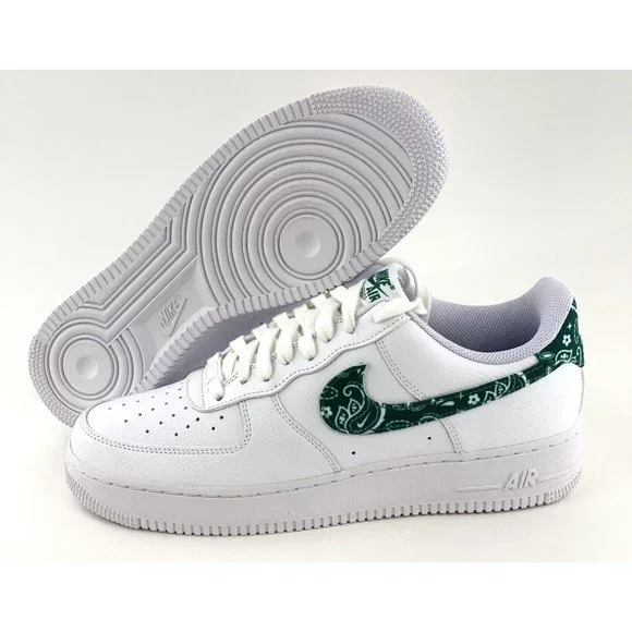 Nike Air Force 1 Low 07 Green Paisley Women's 11.5 / Men's 10 Sneakers B-Grade - Picture 2 of 12